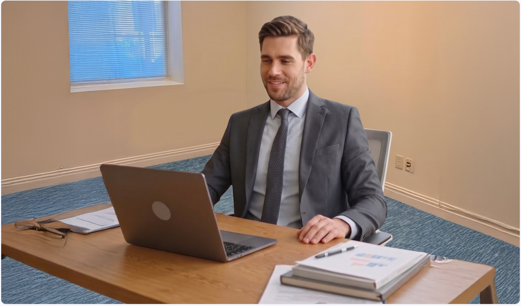 Private office with desk, ergonomic chair, and natural light at The Mill