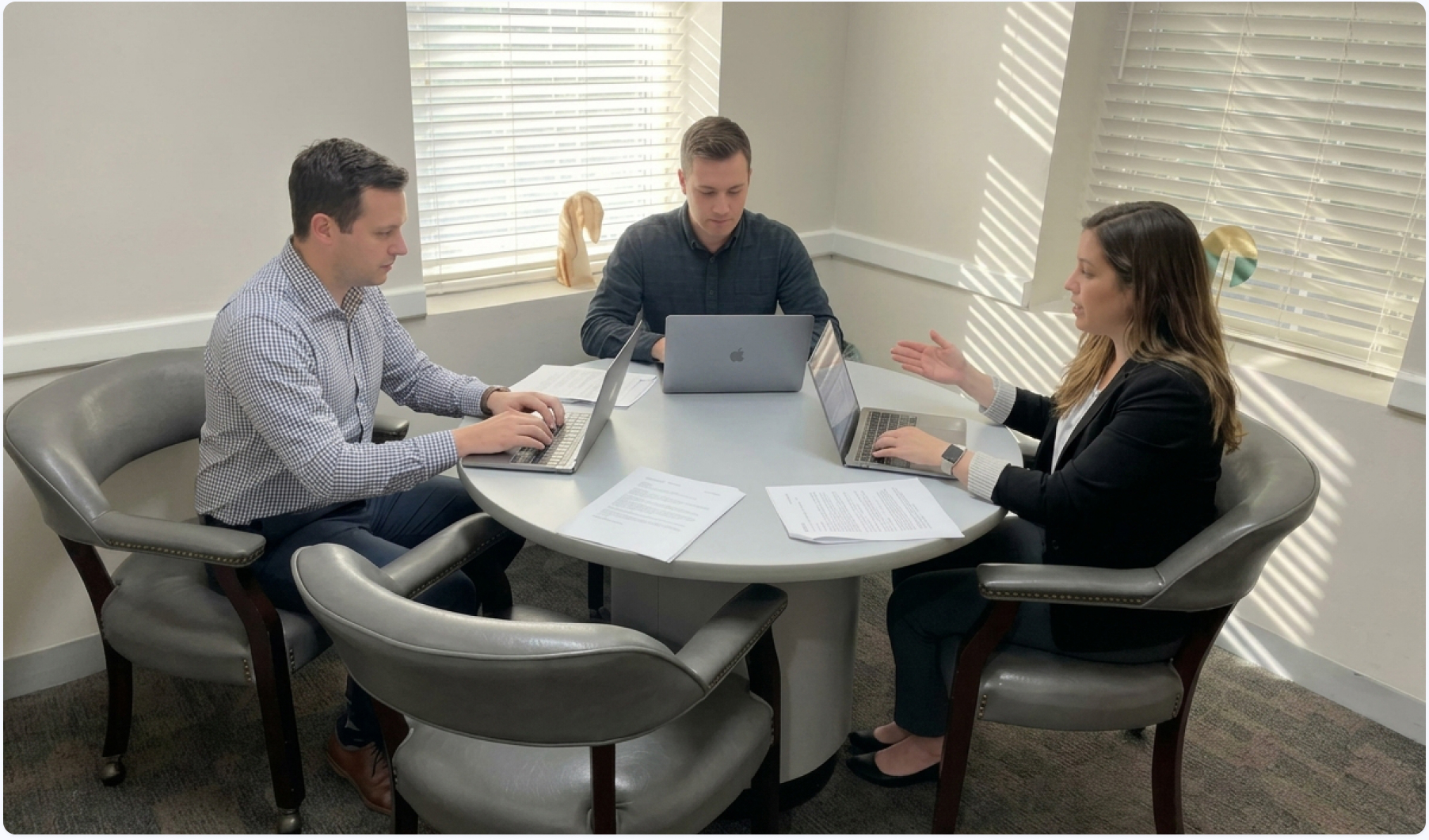 Modern private office for team collaboration